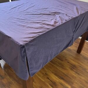 Hawthorne Hill Velvet Bedskirt Dust Ruffle Full/Queen Purple Split Corners 13"
